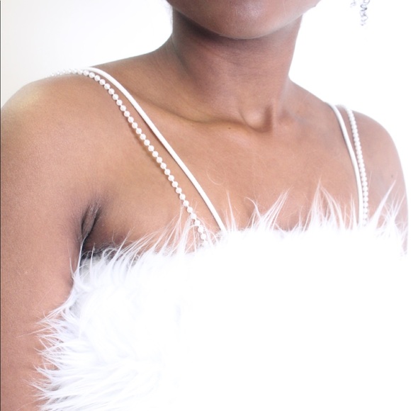 Angel White Faux Fur Top - Picture 7 of 7